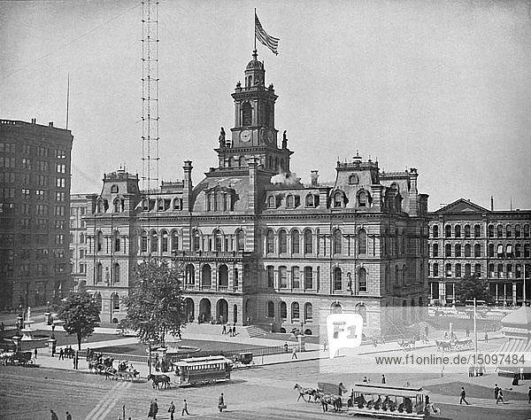 Rathaus  Detroit  Michigan   um 1897. Schöpfer: Unbekannt.