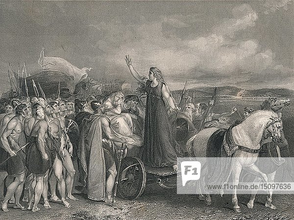Boadicea  Königin der Icener...   (Mitte 19. Jahrhundert). Schöpfer: Henry Lemon.