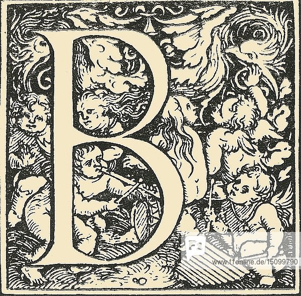 B - Ein Alphabet von Hans Weiditz   um 1520-1521  (1908). Schöpfer: Hans Weiditz.