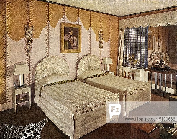 'Amerikanisches Schlafzimmer mit moderner Interpretation für George G. Frelinghuysen  Jr.'  1941 Schöpfer: Unbekannt.