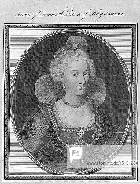 Anna von Dänemark  Königin von König Jakob I.   1786. Schöpfer: Unbekannt.
