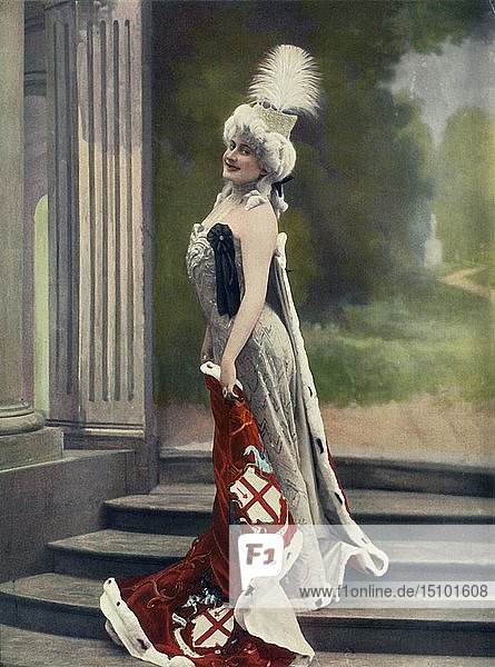 Theater des Varietés. - Paris Aux Varietes - La Commere. - Mlle. Saulier'  1904. Schöpfer: Unbekannt.