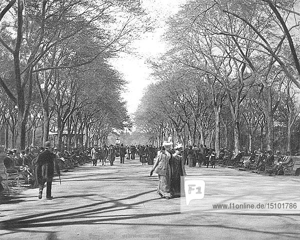 Die Mall  Central Park  New York  USA  um 1900. Schöpfer: Unbekannt.
