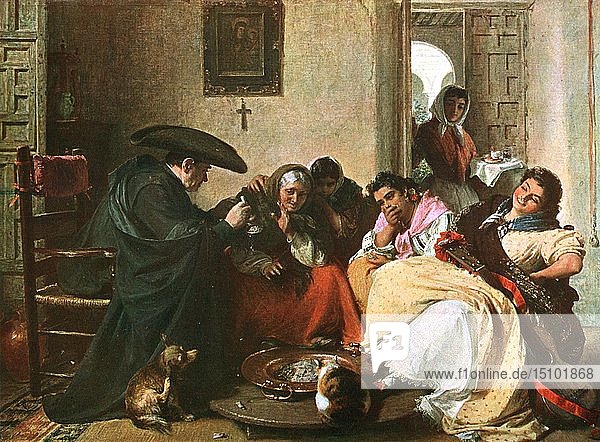 'A Chat Round The Brasero'  1866  (c1902). Creator: Unknown.