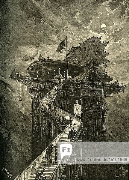 Alle Mann an Bord für den Mond   1881. Schöpfer: Unbekannt.