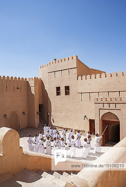Folk musicians, Fort, Nizwa, Oman