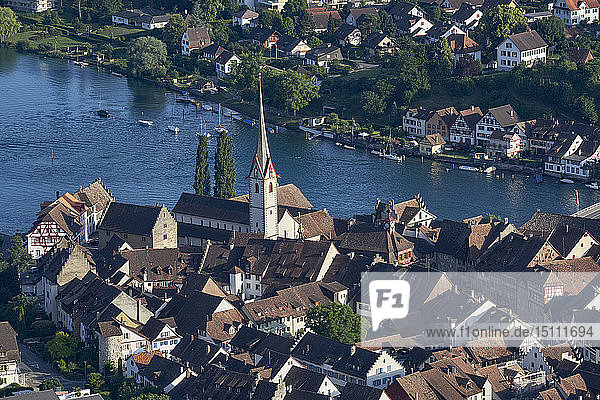 Switzerland  Canton of Schaffhausen  Stein am Rhein  old town
