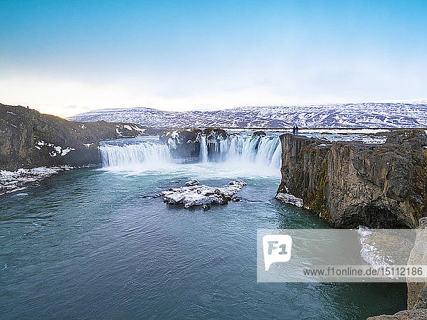 Iceland  Godafoss Waterfall in winter