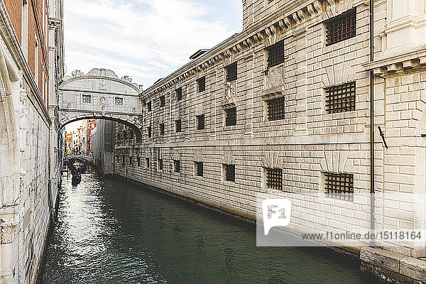 View to Bridge of Sighs, Venice, Italy