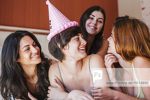 Girlfriends celebrating birthday