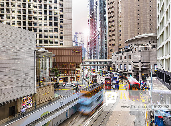 Straßenbahnen in Hongkong Mitte  Hongkong  China