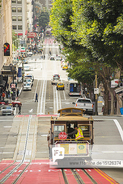 Straßenbahnen (Seilbahn)  San Francisco  Kalifornien  Vereinigte Staaten von Amerika  Nordamerika