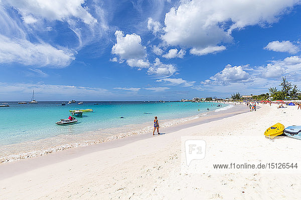 Blick auf Carlisle Beach  Bridgetown  Barbados  Westindien  Karibik  Mittelamerika