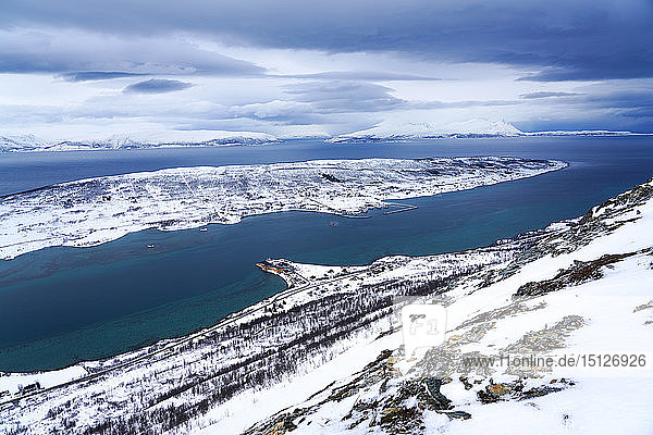 Lyngen-Alpen  Nordlenangen  Halbinsel Lyngen  Bezirk Troms  Norwegen  Skandinavien  Europa
