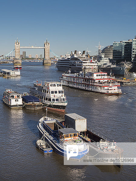 Tower Bridge and River Thames  London  England  United Kingdom  Europe