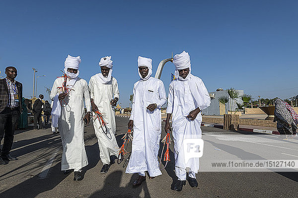Toubou dancing Tribal festival Place de la Nation N'Djamena Chad Africa