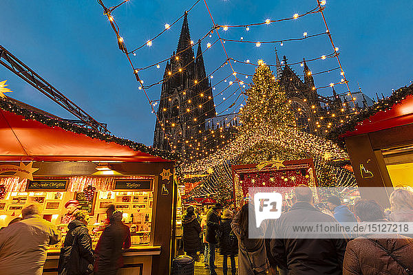 Kölner Weihnachtsmarkt  Köln  Nordrhein-Westfalen  Deutschland  Europa