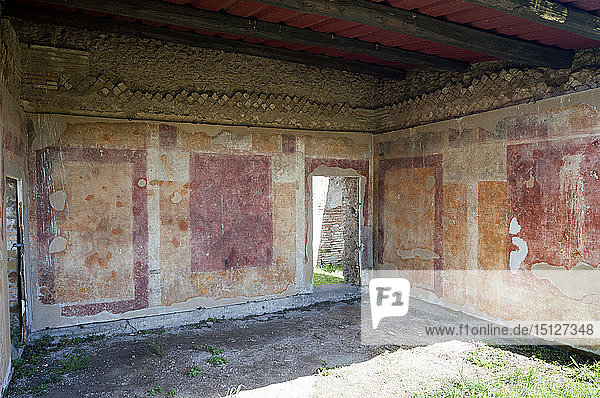 Wandmalereien  Case a Giardino  archäologische Ausgrabungsstätte Ostia Antica  Ostia  Provinz Rom  Latium  Italien  Europa