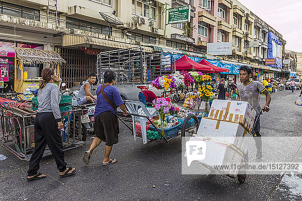 A market scene at the 24 hour local market in Phuket Town  Phuket  Thailand  Southeast Asia  Asia