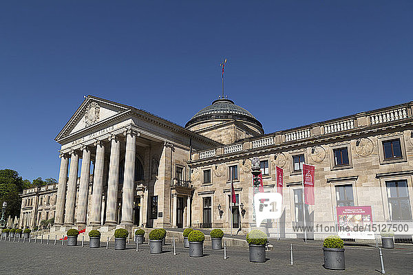 The Kurhaus the location of a conference centre and casino a building dating from the 19th century in Wiesbaden Hesse Germany Europe