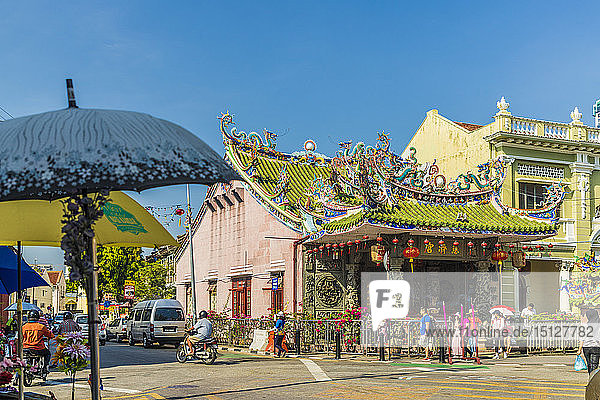 Choo Chay Keong-Tempel in George Town  UNESCO-Weltkulturerbe  Insel Penang  Malaysia  Südostasien  Asien