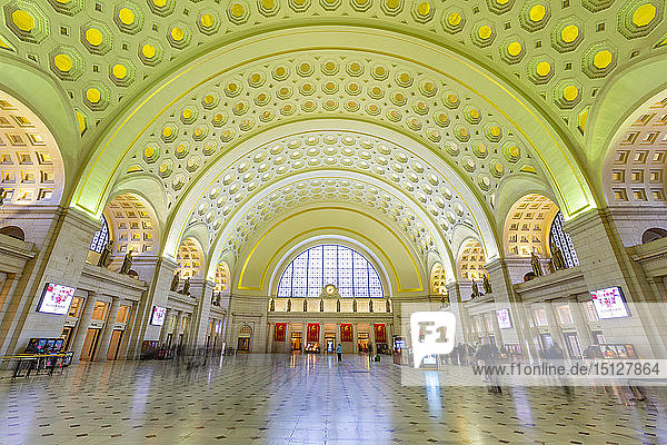 View of the interior of Union Station  Washington D.C.  United States of America  North America