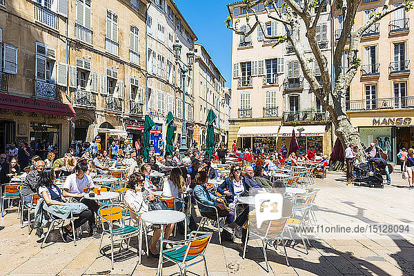 Cafe  Aix en Provence  Bouches du Rhone  Provence  Provence-Alpes-Cote d'Azur  Frankreich  Europa