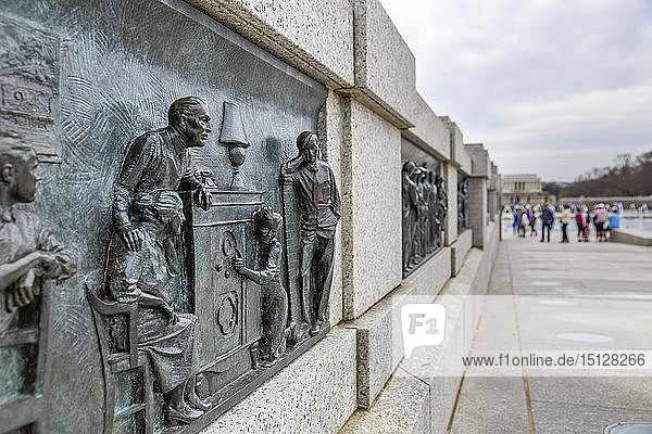 Ansicht des World War Two Memorials  Washington D.C.  Vereinigte Staaten von Amerika  Nordamerika