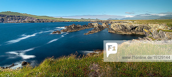 Panorama der Dingle-Halbinsel  Grafschaft Kerry  Munster  Republik Irland  Europa