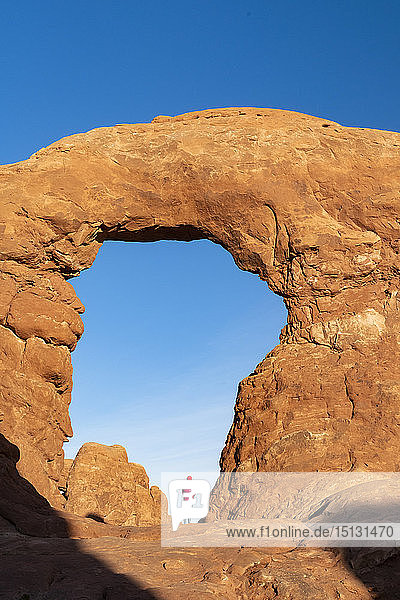 Fenster Arches  Arches National Park  Moab  Utah  Vereinigte Staaten von Amerika  Nord-Amerika