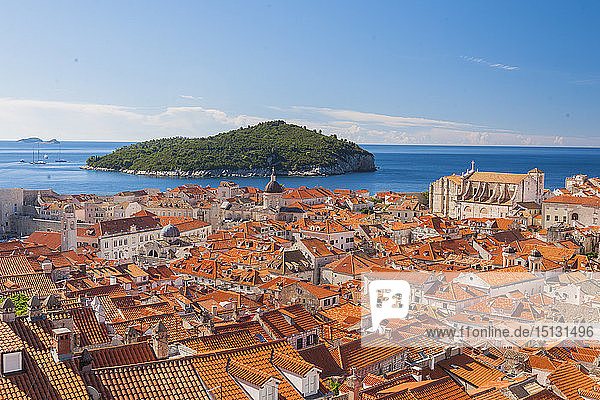 Dächer der Altstadt  UNESCO-Weltkulturerbe  Dubrovnik  Kroatien  Europa
