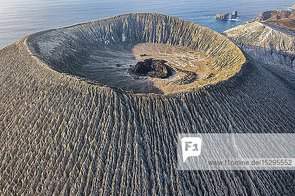 Volcanic crater and texture of San Benedicto Island  Punta Baja  Baja California  Mexico