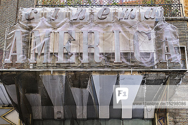 Disused cinema Rome Italy