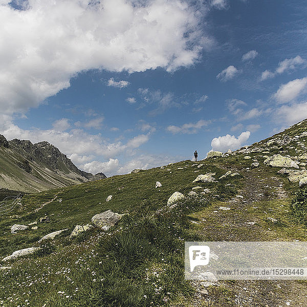 Switzerland Grisons Davos hiking area Flueela Pass