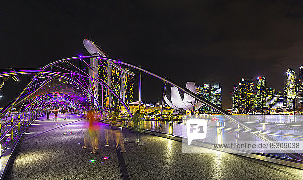 Skyline von Singapur mit Marina Bay Singapur
