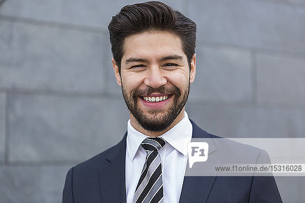 Portrait of bearded young businessman