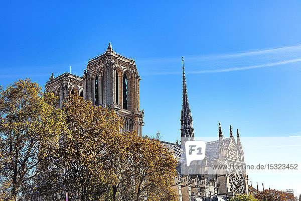 Frankreich  Paris  5. Oktober 2018: Blick auf die Kathedrale Notre Dame de Paris