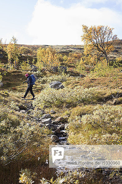 Woman hiking