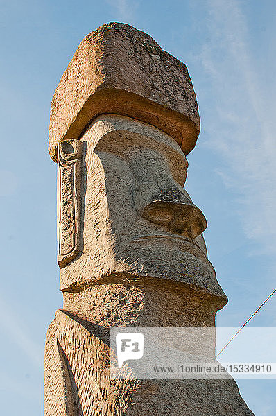 Europa  Italien  Latium  Vitorchiano  der Moai aus Peperinostein