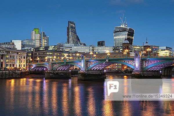 Blackfriars Bridge over the River Thames London England United Kingdom Europe