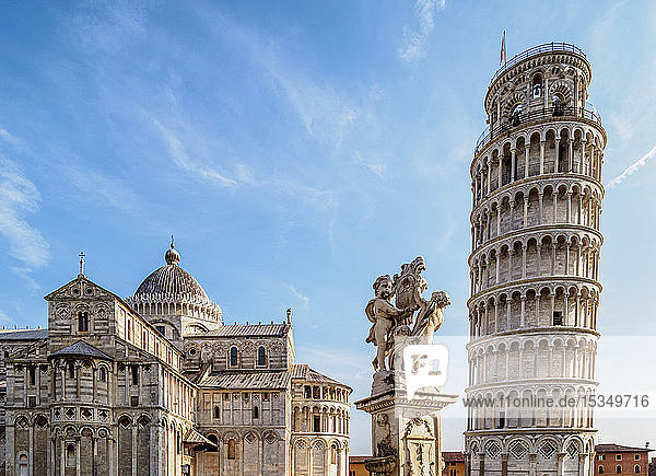 Dom und Schiefer Turm  Piazza dei Miracoli  UNESCO-Weltkulturerbe  Pisa  Toskana  Italien  Europa