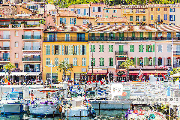 Le Vieux Port harbour in Cannes  Alpes Maritimes  Cote d'Azur  Provence  French Riviera  France  Mediterranean  Europe