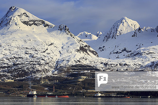 Oil Terminal  Valdez  Prince William Sound  Alaska  United States of America  North America