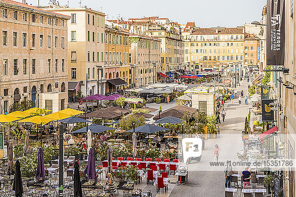 Outdoor Cafes in Marseille  Bouches du Rhone  Provence  Provence Alpes Cote d'Azur  French Riviera  France  Mediterranean  Europe