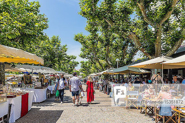 Colourful market stalls in Cannes  Alpes Maritimes  Cote d'Azur  Provence  French Riviera  France  Mediterranean  Europe