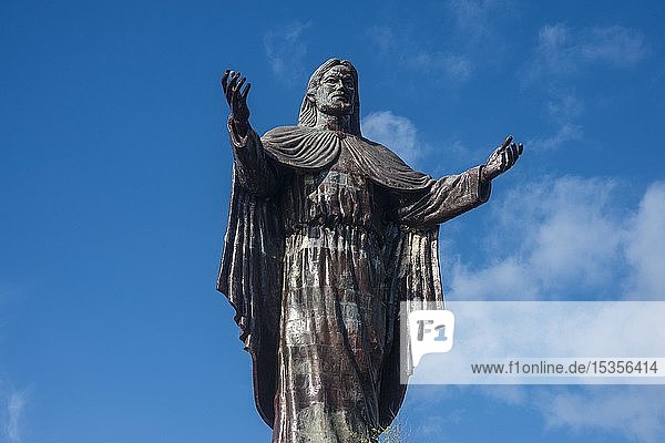 Statue Cristo Rei  blauer Himmel  Dili  Osttimor  Ozeanien