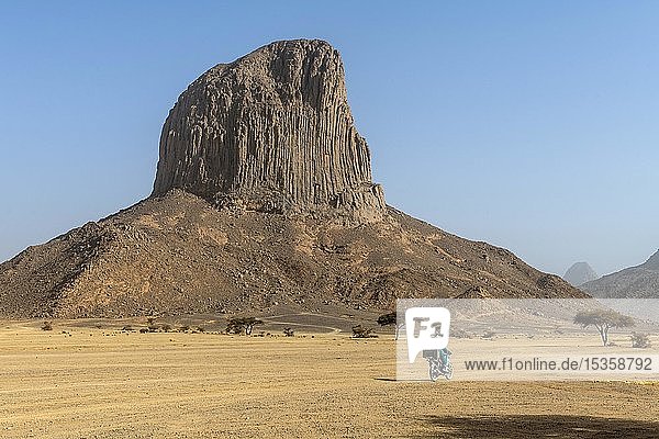 Felsformation  Berge von Assekrem  Hoggar-Gebirge  Algerien  Afrika
