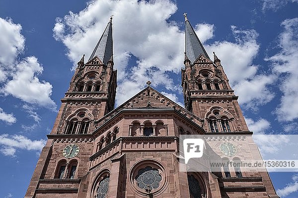 Detailansicht der Kirche St. Johannes  Freiburg im Breisgau  Baden-Württemberg  Deutschland  Europa