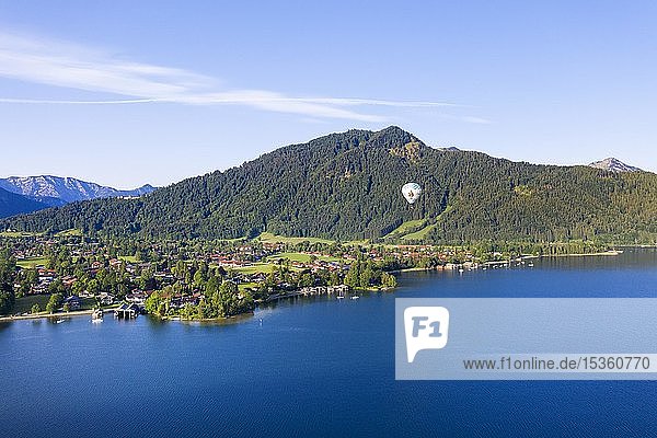 Rottach-Egern  district Egern  Lake Tegernsee  Ringspitz mountain  drone shot  Upper Bavaria  Bavaria  Germany  Europe