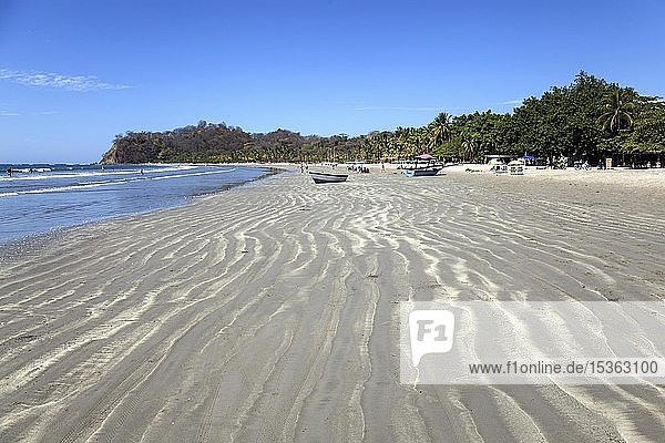 Sandy beach in Samara  Playa Samara  Nicoya Peninsula  Guanacaste Province  Costa Rica  Central America